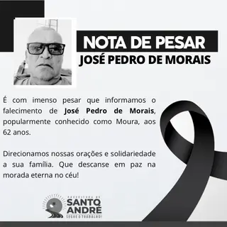 ⚫️ LUTO: Comunicamos o falecimento de José Pedro de Morais. Direcionamos nossas orações...
