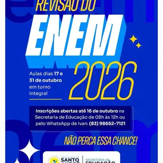 📝 OPORTUNIDADE! Estudantes que farão o Enem, estamos na reta final para a prova e é ho...