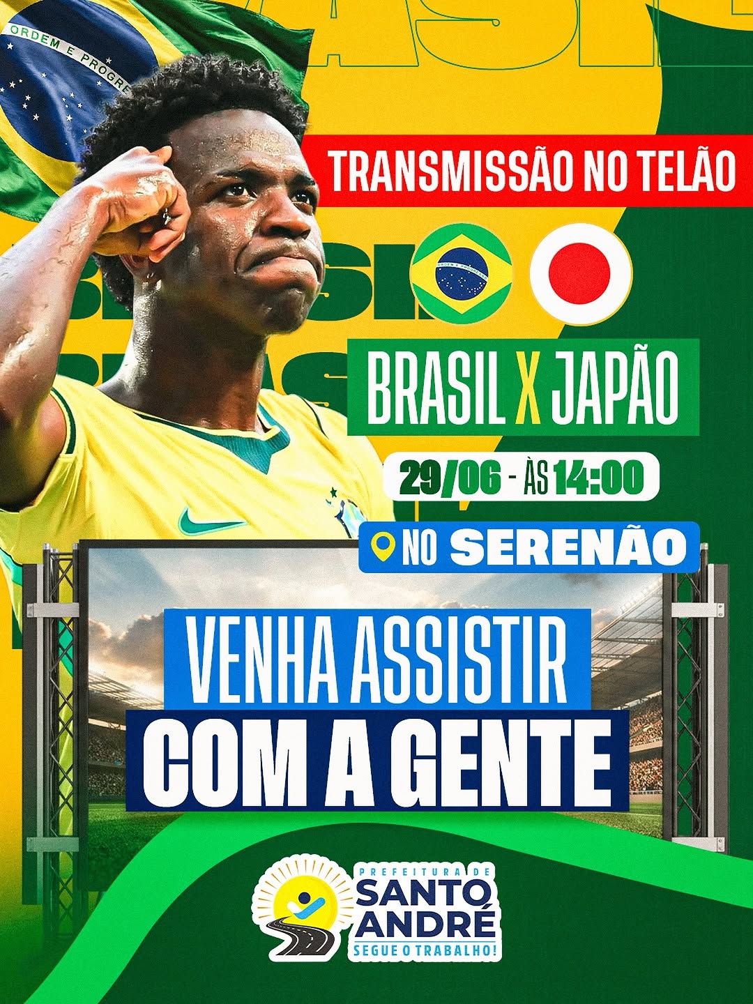 🇧🇷 Vem assistir e torcer no Serenão! O jogo Brasil X Japão vai ser transmitido para t...