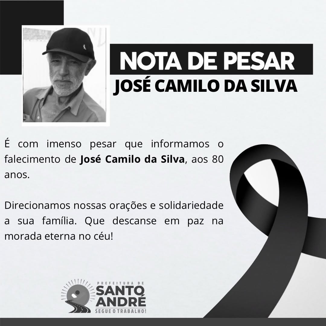 ⚫️ LUTO: Comunicamos o falecimento de José Camilo da Silva. Direcionamos nossas orações...