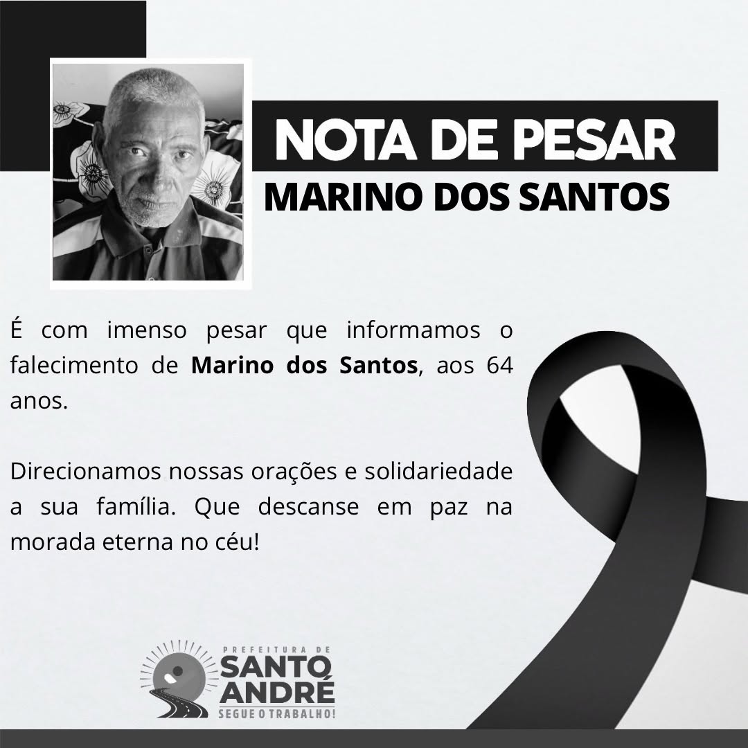 ⚫️ LUTO: Comunicamos o falecimento de Marino dos Santos. Direcionamos nossas orações e ...