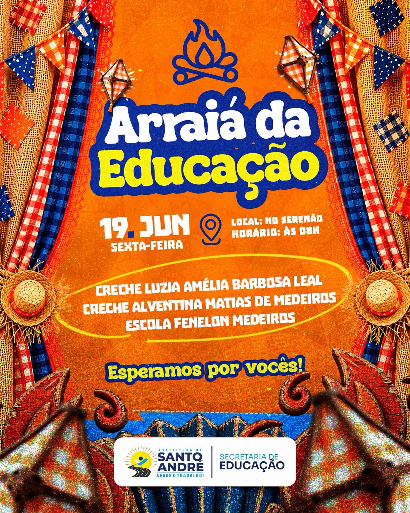 Arraiá da Educação acontece em 19 de junho; participe